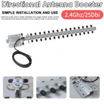 Yagi WLAN-Antennenverstärker 2,4 GHz (25 dBi) für WLAN-Router 2400–2500 MHz, direktionaler Antennenverstärker mit hoher Verstärkung und RP-SMA