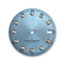 28.5mm S Logo Diamond Sunray Dial Suitable For NH35/NH36 Japan Movement High Quality Watch Modification Accessories