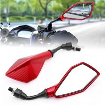 Specchietti retrovisori moto 2 pezzi 10mm Specchietto retrovisore flessibile laterale per manubrio bici da bicicletta regolabile grandangolare