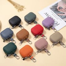 Kleine echtes Leder Universal Schlüssel Brieftaschen Ohrhörer Fall Kopfhörer Lagerung Fall Schlüsselbund Kopfhörer Tragetasche Schlüssel Fall