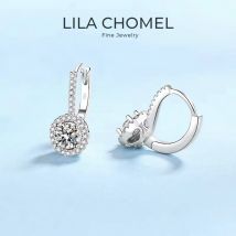 Women Wedding 18K White Gold Valentine's Day Drop Earrings 1CT Moissanite Diamond Girl Birthday Gift PT950 Platinum Fine Jewelry