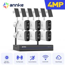 ANNKE 4MP drahtlose solarkamera 16CH NVR 4/6/8/12 PCS wifi kamera drahtlose PIR Nachtsicht 4MM wifi kamera solar im freien