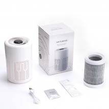 Purificatore d'aria Odore di fumo Generatore di ioni negativi USB Filtro dell'aria portatile per uso domestico Filtro HEPA Efficiente purificazione dell'aria
