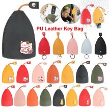 Ausziehbares Schlüsseletui aus PU-Leder, Schlüsseletui, Schlüsselschutz, Autoschlüsselhalter, niedlicher Schlüssel-Organizer, Schlüsselanhänger-Etui, Ledertasche für Schlüssel