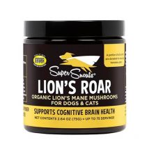 Super Snouts Lion’s Roar Melena de León en Polvo para Perros y Gatos Senior con Apoyo Cognitivo, Digestivo e Inmunológico – 75 g