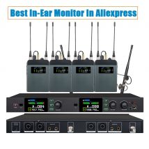 Leicozic Best Stereo In-Ear Monitor PM20 2Channel Wireless Ear Monitoring System Rack-Mount True Diversity 4 Receiver 500/600Mhz