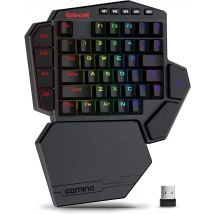 Redragon K585 PRO Teclado mecánico inalámbrico de una mano 42 teclas 3 modos RGB 7 teclas macro