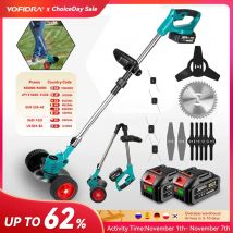 YOFIDRA Elektryczna Kosiarka Akumulatorowa Podkaszarka do Trawy Ogrodowej 100-135cm Długość Tnąca Narzędzie Elektryczne do Akumulatorów Makita 18V