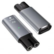 Convertitore adattatore caricatore rasoio tipo C 5V per Philips QP2724 QP2834 QP4530 MG5910 MG7910 MG9510 QP1924 QP1324 con luce LED