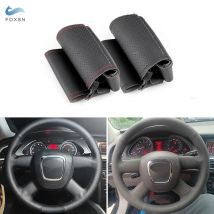 Auto lenkrad Lederbezug für Audi A3 8p A4 B7 B8 A5 8T A6 C6 A8 D3 Q5 8R Q7 4L 4-Speichen ohne Multifunktion knopf