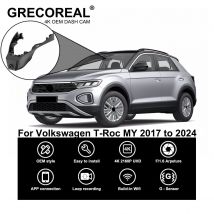 GRECOREAL 4K Dash Cam vorne und hinten 2160P WiFi Cat Dual Dashcam Kamera Plug Play kompatibel mit Volkswagen T-Roc T Roc Troc Vw