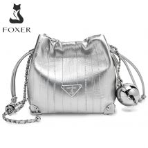 FOXER Marken-Damen-Schultertasche aus Spaltleder, Frühjahr/Sommer 2026, Neue Mode-Kettentasche für Damen, Crossbody-Tasche, Handtasche