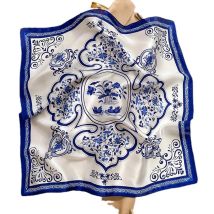 Fashion 100% Silk Satin Scarf Women Handkerchief Printed Bag Scarfs Female Square Head Bandana Small Neck Scarves For Ladies