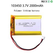 103450   Batteria ricaricabile ai polimeri di litio da 3,7 V 2000 mAh jst PH 2.0mm Spina a 2 pin per navigatore GPS per fotocamera Auricolare Bluetooth MP5