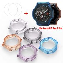 Per Amazfit T-Rex 3 Pro 48mm Custodia Cover 2 in 1 Guscio protettivo Paraurti per Amazfit T REX 3 Protezione schermo Pellicola in vetro temperato