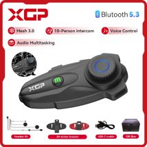Xgp x10 Bluetooth-Motorrad kopfhörer für Helm Wireless Communication Mesh 3.0, Multifunktions-Audio für 10 Motorrad fahrer