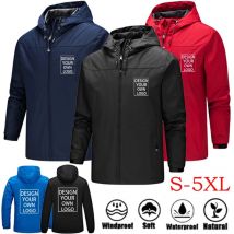 Maßgeschneiderter winddichter Herrenmantel, Outdoor-Sport, atmungsaktive Berg- und Wanderjacken, modisch bedruckt