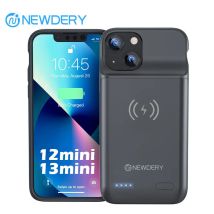 NEWDERY Akkuhülle für kabelloses Laden für iPhone 13, Mini, externer Akku, tragbare Powerbank für iPhone 12, Mini-Ladegerätehülle