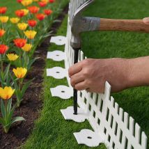 Landscape Edging Borders, Lawn Edging, 10m Garden Edging Border ,Flexible Lawn Edging Plastic Border for Garden,Flower Bed