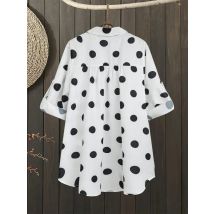 Plus Size Hot Women's 2025 Spring and Summer Dot Pattern New Casual Loose Korean Style Sunscreen Short Shirt Coat Tops Clothing