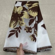 Afrikanischer nigerianischer Tüll-Spitzenstoff, Organza-Stickerei, Guipure-Partykleid, Brokat-Jacquard-Hochzeitskleid, 5 Yard, hohe Qualität, 2025