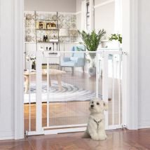 Barriera di sicurezza per cani Pawhut allungabile 75-103 cm con 2 estensioni