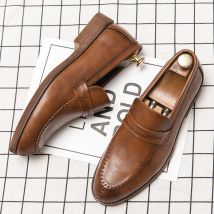 Herren Slipper Business Kleid Lederschuhe Herren Marke braun Oxford Schuhe hochwertige weiche flache Freizeit schuhe Mocassin Homme