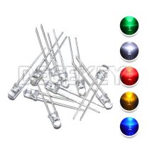 100 Stück 3 mm LED-Dioden, ultrahell, warmweiß, rot, grün, blau, lila, gelb, orange, rosa, 2 V, 3 V, mehrfarbiges Emitting-Sortiment