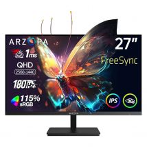 Nowy monitor ARZOPA 27 cali 180 Hz 2K FastIPS QHD PC Monitor 1 ms FreeSync monitor do gier, M1RC