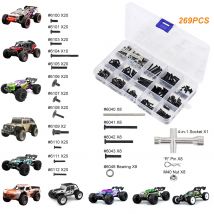 SCY 269-teiliges RC-Car-Werkzeugsatz mit Schrauben, Stiften, Lagern, Muttern, Karosserieklemmen für 16101 16102Pro, SG116Pro, SG 316MAX, Q130 und mehr