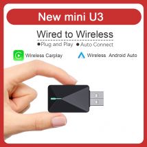 Für Honda Mini U3 2-in-1 Wireless CarPlay Android Auto Adapter Plug & Play Smart Mini Box Konverter Wired CP/AA zu Wireless CP/AA