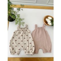 2 stücke Baby Strampler Anzug Regenbogen Löwenzahn Bio-baumwolle Ärmel Sling Strampler Infant Overall Body Sommer Baby Straps Hosen