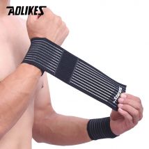 AOLIKES 1 Uds vendaje elástico de algodón pulsera deportiva de mano soporte de gimnasio muñequera envoltura túnel carpiano
