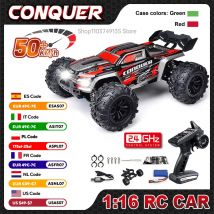 WLtoys Scala 1:16 Grande RC Auto 50 km/h Ad Alta Velocità 4WD Giocattolo Per Bambini per Ragazzi Auto di Controllo Remoto 2.4G Off Road Monster Truck Giocattolo RC