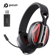 Picun G1 Cuffie wireless da gioco da 2,4 GHz Suono surround 3D Audio spaziale ENC Cuffie con microfono HD per giocatori Leggero PS5 PC Phone