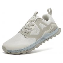 HOBIBEAR, zapatos de senderismo Unisex para mujer y hombre, zapatillas para correr al aire libre, zapatos antideslizantes de cuero Artificial con cordones para caminar