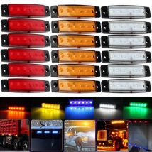 10 pz/30x6 SMD LED Auto Camion Camion Rimorchio Indicatori di direzione laterali Indicatori di direzione Avvertimento di coda Lampada della luce posteriore 24 V 12 V