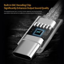 KZ Headphones Type-C Oxygen-Free Copper Silver-Plated Earphone Cable 0.75MM High-purity Gold-plated Pin