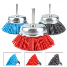 SI FANG Spazzola a tazza abrasiva con filamento di nylon da 75 mm Spazzola per trapano elettrico Manico da 6 mm utilizzato per rimuovere ruggine/corrosione/vernice