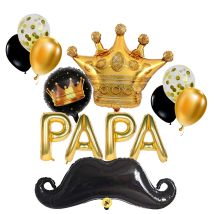 1Set Super Dad Luftballons Happy Father's Day Folie Helium Ball Vater Mutter Party Dekoration Ich liebe dich PAPA Crown Air Globos Ball