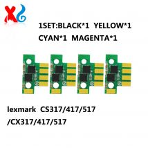 4PCS 3K 2,3K Toner Patrone Chip Für Lexmark CS317 CS417 CS517 CX317 CX417 CX517 CS317dn CS417dn CS517de CX317dn CX417de CX517