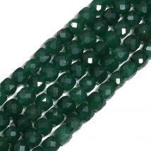 7mm AAA Facettierte Würfel Perlen Naturstein Dunkelgrün Chalcedon Quadratische Spacer Perlen Für Schmuck Machen DIY Armbänder Zubehör