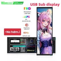 Wisecoco 7,84 Zoll Ips Typ C Sekundärbildschirm 1280x400 USB-C Computerüberwachung CPU GPU RAM Display Aida64 Stretch Bar LCD