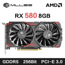 Karta graficzna gamingowa MLLSE AMD RX 580 8GB 2048SP GDDR5 256Bit PCI-E 3.0 ×16 8Pin Radeon GPU Rx 580 Karta wideo Placa De Video