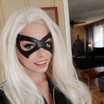 Black Gothic Harajuku Punk Sexy Cat PU Leather Eye Mask Masquerade Mask Cosplay Handsome Eye Mask Role Play Accessories