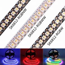 DC5V SK6812 RGBW (Ähnlich WS2812B) 4-in-1-LED-Streifen 30/60/144 LEDs/m Individuell adressierbares LED-Licht Schwarz/Weiß PCB IP30/65/67