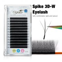 Yelix YY Wimpernverlängerung Schwarz Lila Spike 3D-W Wimpernverlängerung Zubehör Flauschige Volumenfächer Einzelwimpern