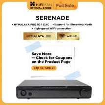 HIFIMAN SERENADE Hi-Fi DAC i wzmacniacz słuchawkowy klasy A z HYMALAYA PRO R2R DAC, strumieniowe przesyłanie multimediów, sieć przewodowa LAN, czarny