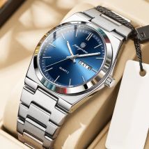 PAAZOMU Orologio al quarzo ultra sottile da uomo e da donna, stile minimalista, impermeabile, luminoso, cinturino confortevole, regalo per l'ufficio quotidiano