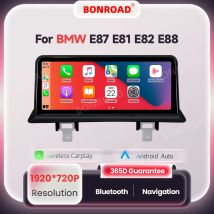 BONROAD Wireless CarPlay Android auto Lettore Multimediale Per BMW Serie 1 E87 E81 E82 E88 Autoradio Touch Screen di Navigazione GPS